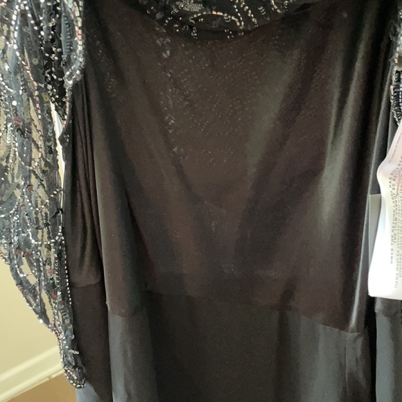 Black Beaded Evening Gown - Picture 7 of 7